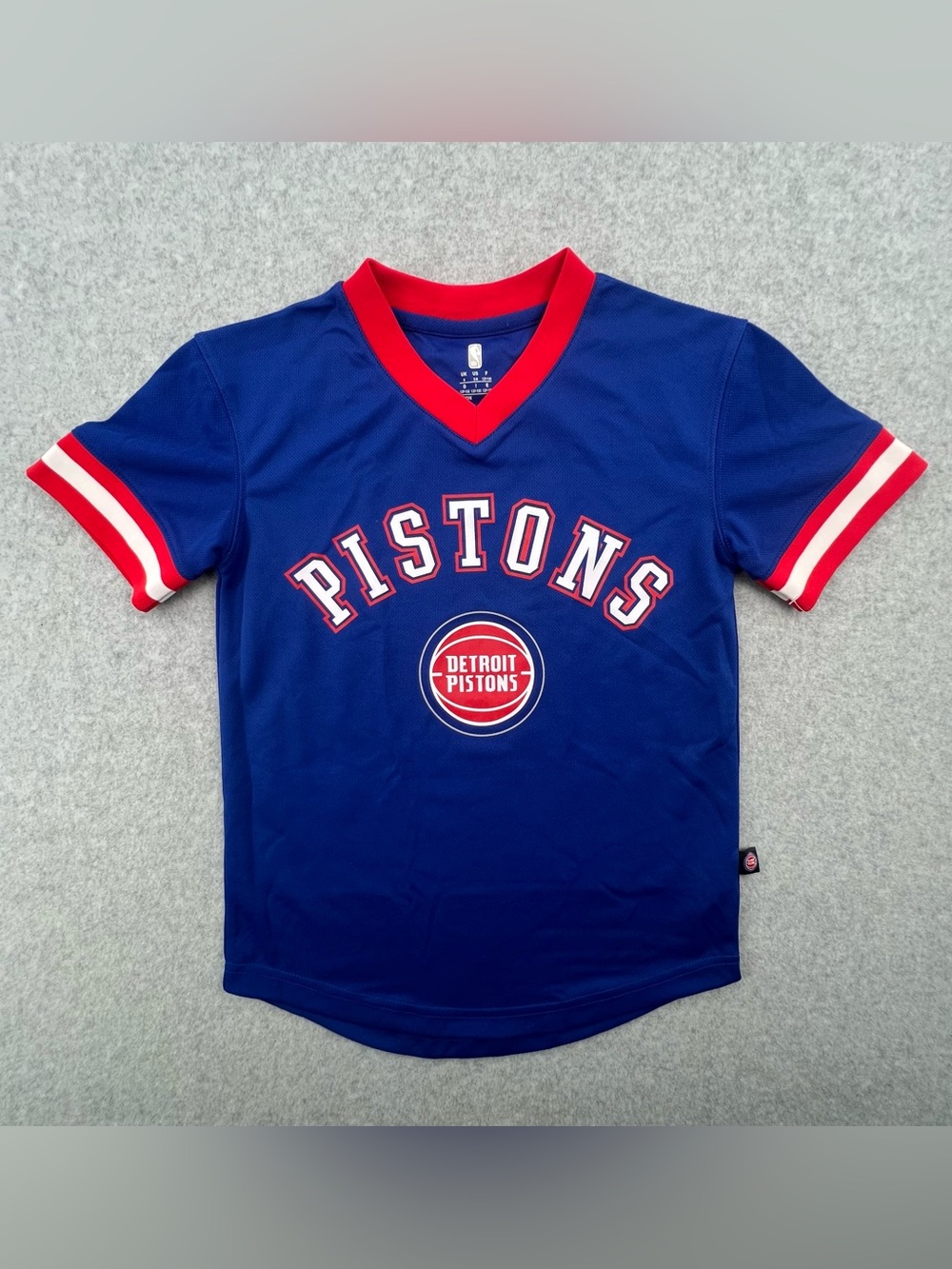 NBA Detroit Pistons Royal Blue & Red - Women’s Jersey Tee
